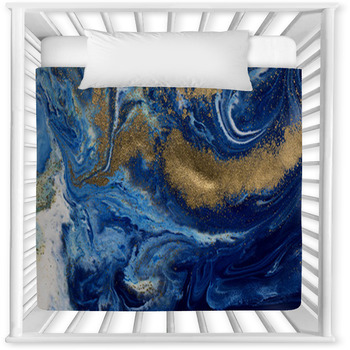 Blue And Gold Nursery Decor