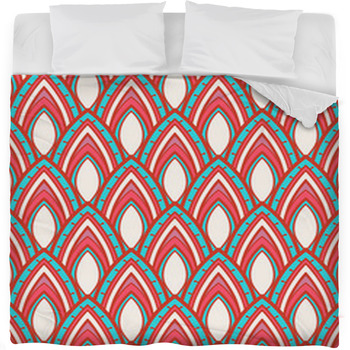 Blue And Pink Foliage Pattern Fleece Bed Blanket