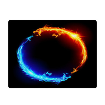 Blue And Red Fire Dragons Bath Mat