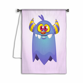 Blue Cartoon Monster With Horns Big Collection Of Towel