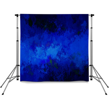 Blue Creative Abstract Grunge Pole Pocket Backdrop