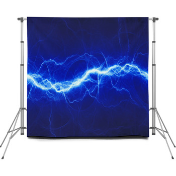 Blue Fantasy Lightning Custom Size Backdrop