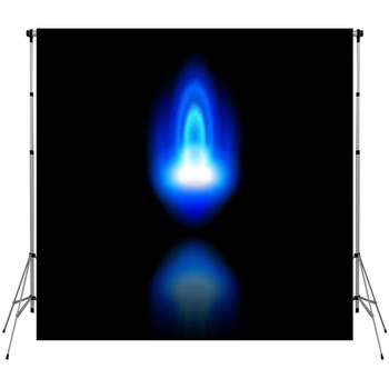 Blue Flame Of A Burning Natural Custom Size Backdrop