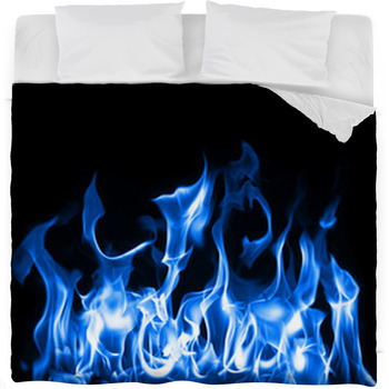 Blue Flames Fleece Bed Blanket