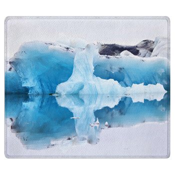 Blue Iceberg Symmetrically Reflected In The Area Rug