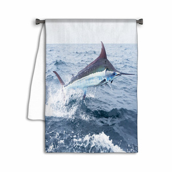 Blue Marlin Jumping Towel