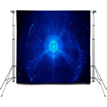 Blue Nebula In Space Custom Size Backdrop
