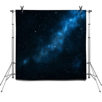 Blue Space Background Fleece Backdrop