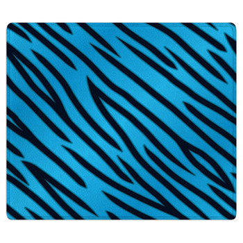 Blue Tiger Print Bath Mat