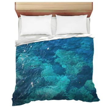 Perfect Blue bedding set cover ocean waves design for the best surfer bed blue bedroom decor bed set cover with white artistic waves