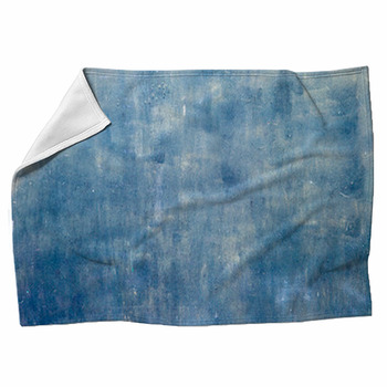 Blue Watercolor Grunge Texture Fleece Blanket