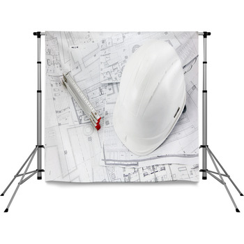 Blueprints Helmet And Meter At The  Pole Pocket Backdrop