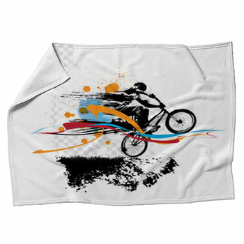 Bmx Biker Fleece Blanket