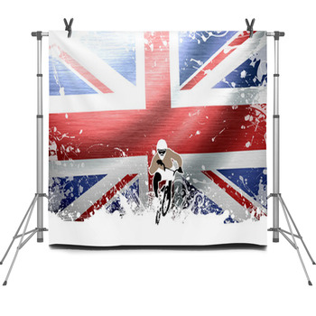 BMX Cyclist Fleece Backdrop