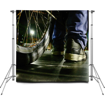 Bmx Getting Ready Custom Size Backdrop