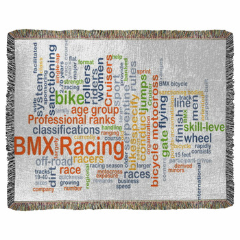 Bmx Racing Background Concept Woven Throw Blanket