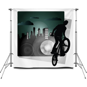 Bmx Rider Custom Size Backdrop