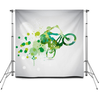 Bmx Rider Custom Size Backdrop