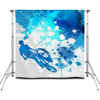 Bmx Rider Custom Size Backdrop