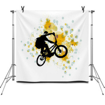 Bmx Rider Fleece Backdrop