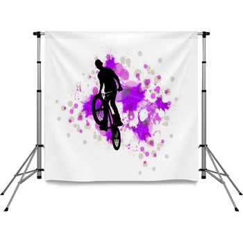Bmx Rider Pole Pocket Backdrop
