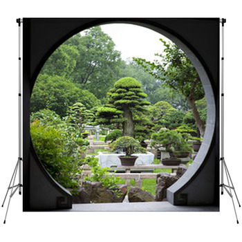Bonsai Garden - Suzhou - China Fleece Backdrop