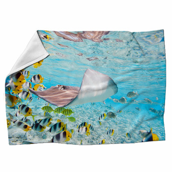 Bora Bora Underwater Fleece Blanket