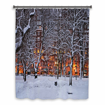 Boston Winter.. Custom Size Shower Curtain