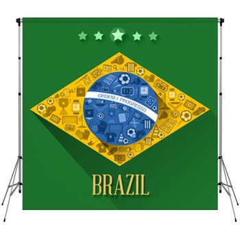 Brazil Flag Backdrops