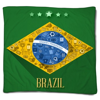 Brazil Flag Blankets