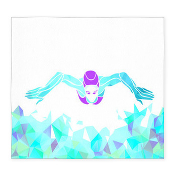 Breaststroke Swimmer Female Custom Size Floor Mat