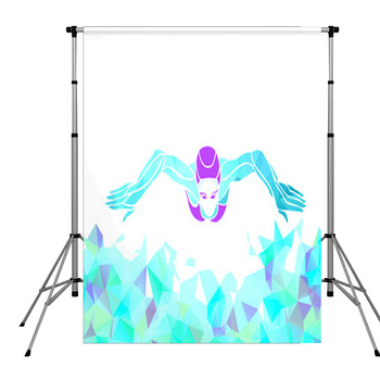 Breaststroke Swimmer Female Pole Pocket Backdrop