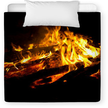 Brennendes Lagerfeuer Toddler Duvet