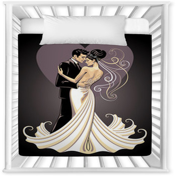 Bride And Fiance Baby Crib Comforter