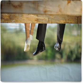 Bride And Groom On A Bridge Baby Blanket