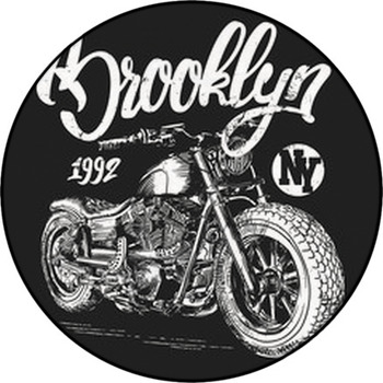 Brooklyn Motorcycle T Shirt Graphic Round Rug