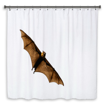 Brown Bat Custom Size Shower Curtain