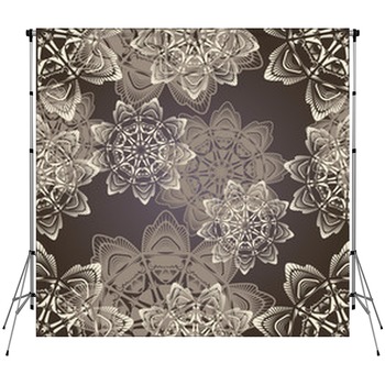 Brown Floral Backdrops