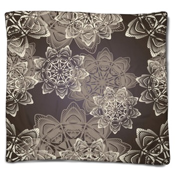 Brown Floral Blankets