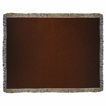 Brown Leather Woven Throw Blanket