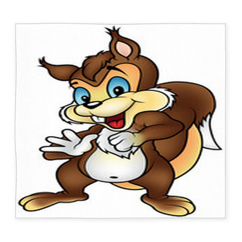 Brown Squirrel - Colored Cartoon Custom Size Floor Mat