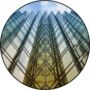 Buildings Abstract Round Rug