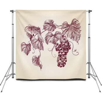 Bunch Of  Grapes Custom Size Backdrop