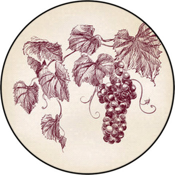 Bunch Of  Grapes Round Rug