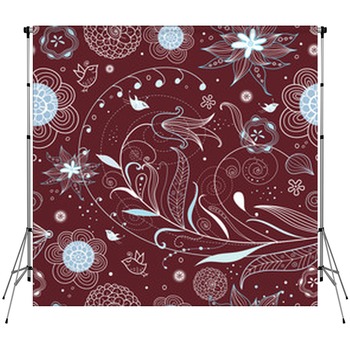 Burgundy Floral Backdrops