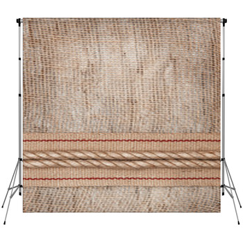 Burlap Background With Sacking Custom Size Backdrop