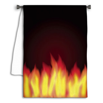 Burning Flames Background Illustration Towel