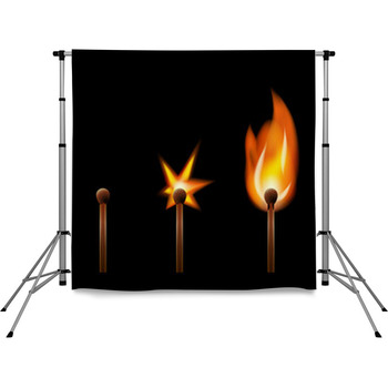 Burning Matches Pole Pocket Backdrop