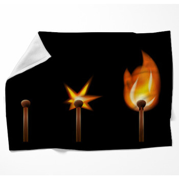 Burning Matches Woven Throw Blanket