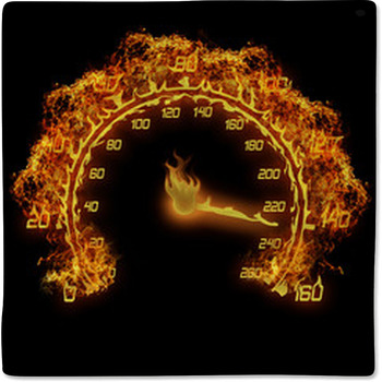 Burning Speedometer Baby Blanket